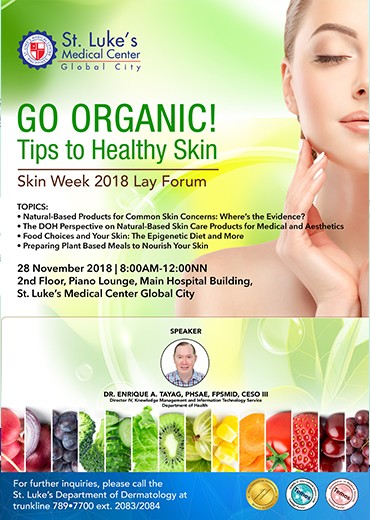 Go Organic! Tips to Healthy Skin : Skin Week 2018 Lay Forum