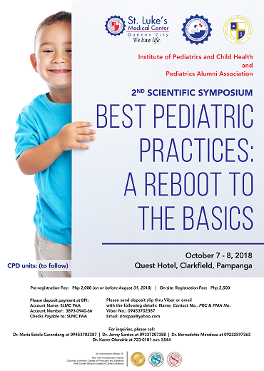 2nd Scientific Symposium Best Pediatric Pediatric Practices: A Reboot To The Basics