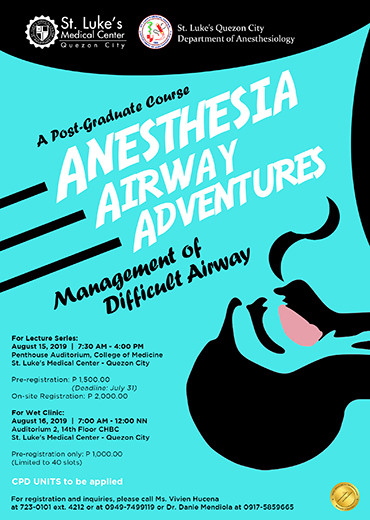 Postgraduate Course | Anesthesia Airway Adventures: Management of Difficult Airway