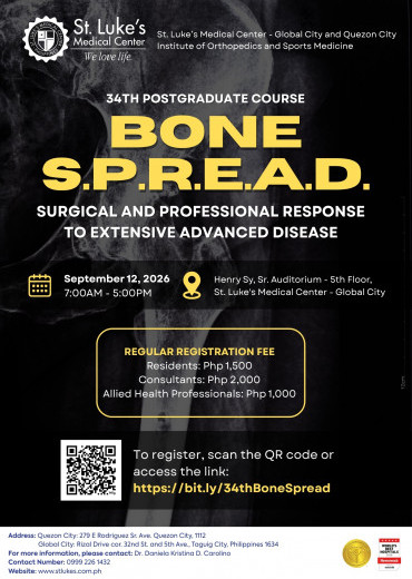 Bone S.P.R.E.A.D. | Institute of Orthopedics and Sports Medicine 34th Postgraduate Course
