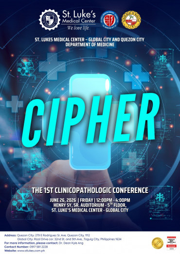 Cipher | 1st Clinicopathologic Conference
