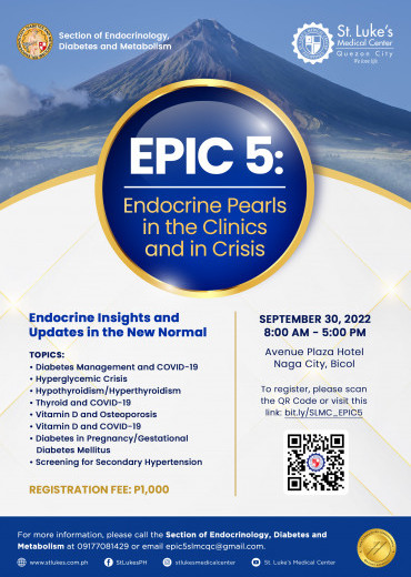 EPIC 5: Endocrine Pearls in the Clinics and in Crisis