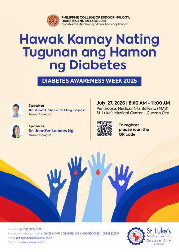 Hawak Kamay Nating Tugunan ang Hamon ng Diabetes