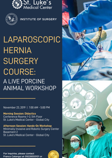 Laparoscopic Hernia Surgery Course: A live porcine animal workshop