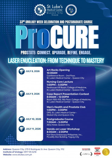 33rd Urology Week Celebration and Postgraduate Course ProCURE PROstate: Connect.Upgrade.Refine.Engage
