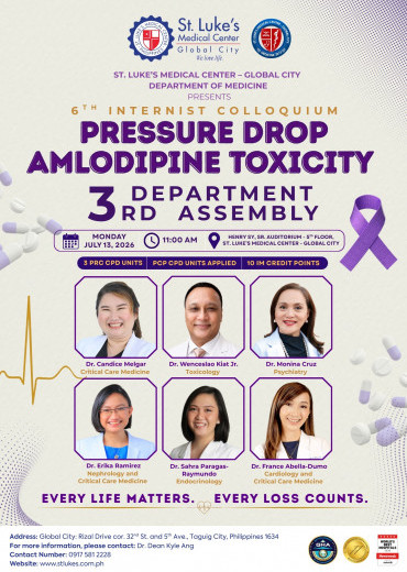 Pressure Drop Amlodipine Toxicity