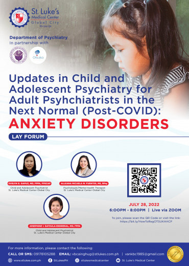 Updates in Child and Adolescent Psychiatry for Adult Psychiatrists in the Next Normal (Post-COVID): ANXIETY DISORDERS