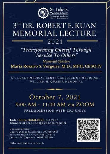 3rd Dr. Robert F. Kuan Memorial Lecture