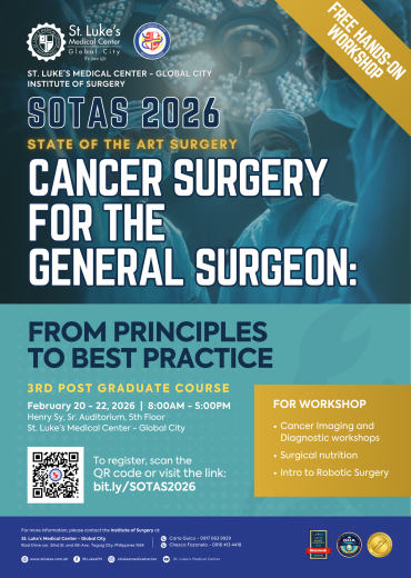 SOTAS 2026 Cancer Surgery for the General Surgeon: From Principles to Best Practice